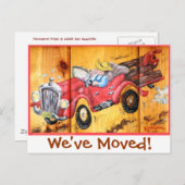 フェンポストフォーク「引っ越しました!」 案内ポストカード (正面/裏面)