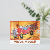 フェンポストフォーク「引っ越しました!」 案内ポストカード (スタンド正面)