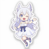 フェンリス ちびキャラ ファンアート シール (正面)