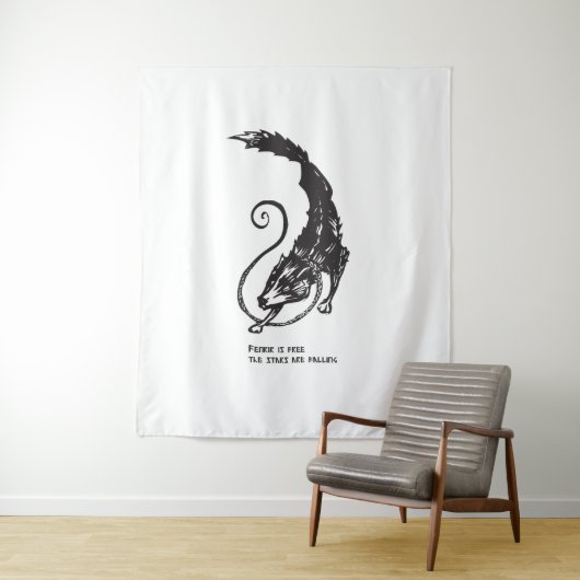 フェンリル・フェリスは自由な犬のバイキング北欧神話である タペストリー (インサイチュ)