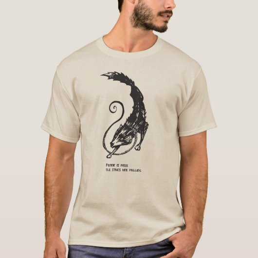 フェンリル・フェンリスは自由な犬 バイキング 北欧神話 Tシャツ (正面)