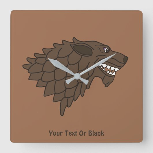 フェンリル/フェンリスウルフ スクエア壁時計 (正面)