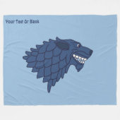 フェンリル/フェンリスウルフ フリースブランケット (正面(横))