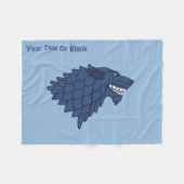 フェンリル/フェンリスウルフ フリースブランケット (正面(横))