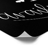 フェヴェント祈りの言葉アヴェーズマ祈ルンズハンズブラック ポスター (角)