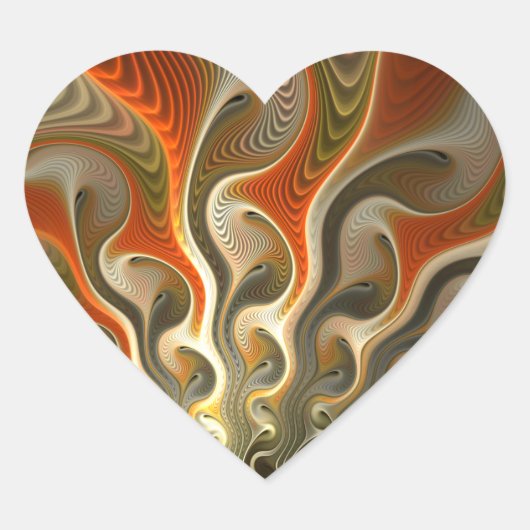 フェーザーの抽象芸術火災 ハートシール (正面)