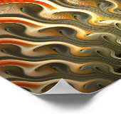 フェーザー抽象芸術の炎を設定 ポスター (角)