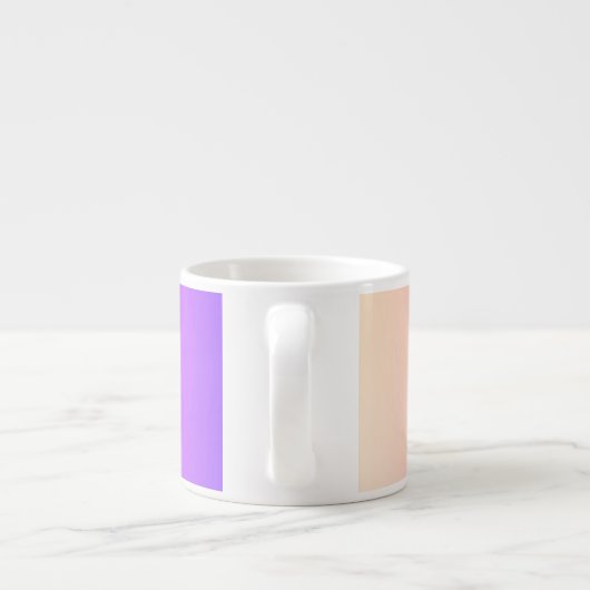 フェージングピーチピンク&パープルカラフルグラデーション エスプレッソカップ (裏面)