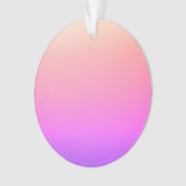 フェージングピーチピンク&パープルカラフルグラデーション オーナメント (正面)