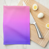 フェージングピーチピンク&パープルカラフルグラデーション キッチンタオル (四つ折り)