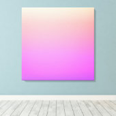 フェージングピーチピンク&パープルカラフルグラデーション キャンバスプリント (インサイチュ (ウッドフロア))