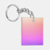 フェージングピーチピンク&パープルカラフルグラデーション キーホルダー (正面左)