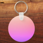 フェージングピーチピンク&パープルカラフルグラデーション キーホルダー (正面)