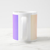 フェージングピーチピンク&パープルカラフルグラデーション ジャンボコーヒーマグカップ (裏面)