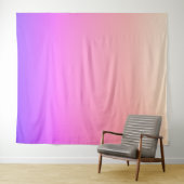 フェージングピーチピンク&パープルカラフルグラデーション タペストリー (インサイチュ(横))