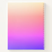 フェージングピーチピンク&パープルカラフルグラデーション ノートブック (裏面)