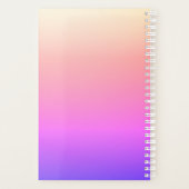 フェージングピーチピンク&パープルカラフルグラデーション プランナー手帳 (裏面)