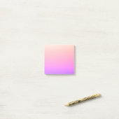 フェージングピーチピンク&パープルカラフルグラデーション ポストイット (デスク上)