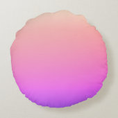 フェージングピーチピンク&パープルカラフルグラデーション ラウンドクッション (裏面)