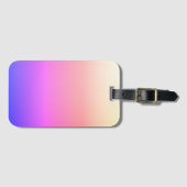 フェージングピーチピンク&パープルカラフルグラデーション ラゲッジタグ (正面横)