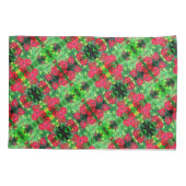 フェージング赤《植物》百日草花抽象芸術パターン 枕カバー (裏面)