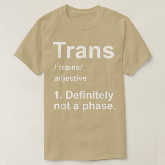 フェーズのトランスジェンダー Tシャツ (デザイン正面)