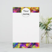 フェーディングシェイプカラフル抽象デザイン 便箋 (スタンド正面)