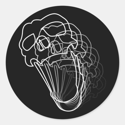 フェーディングスカル ラウンドシール (正面)