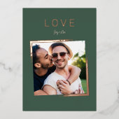 フェーディングフレーム写真 |愛シンプルする |バラ金ゴールド 箔シーズンカード (正面)