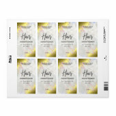 フェーディング金ゴールド及びオパールグリッターヘアプロダクトラベル ラベル (フルシート)