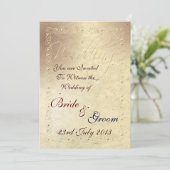 フェードアイボリーエンボス効果結婚式招待状 招待状 (スタンド正面)