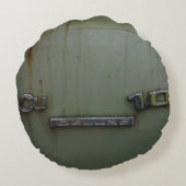 フェードアンティーク緑 ラウンドクッション (裏面)