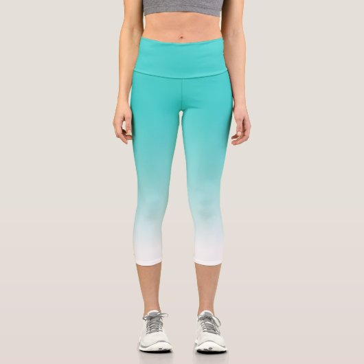 フェードグラデーションおもしろい色 カプリレギンス (正面)