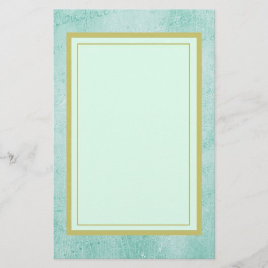 フェードグリーンヴィンテージ紙テクスチャ 便箋 (正面)