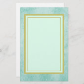 フェードグリーンヴィンテージ紙テクスチャ 便箋 (正面/裏面)