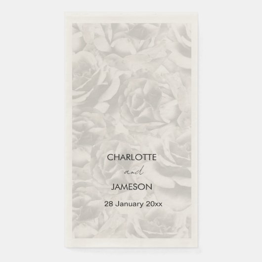 フェードド・グレー・ローズ パーソナライズド ウェディングパーティ (正面)