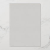  フェードド グレー ローズ パーソナライズ ウェディング ゴールド 箔招待状 (裏面)