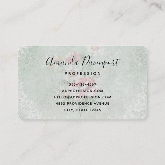 フェードバラグレーヴィンテージデザイン 名刺 (裏面)