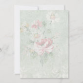 フェードバラヴィンテージクラシックデザイン結婚の 招待状 (裏面)