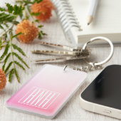 フェードピングラデーションクスのグラデーションとイニシャル キーホルダー (正面右)