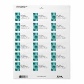 フェードフローラ旋回ティール(緑がかった色)ターコイズブルーギフトH用 ラベル (フルシート)