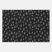 フェードブラックホワイト落書きシェイプ ラッピングペーパーシート (正面2)