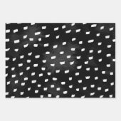 フェードブラックホワイト落書きシェイプ ラッピングペーパーシート (正面)