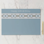 フェードブルーグレー紙ランチョンマット ペーパーパッド (インサイチュ)