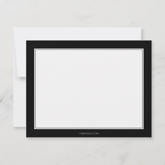 フェードモノグラムシックパーソナルプロフェッショナル ノートカード (裏面)