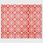 フェードレッドMCMミッドセンチュリー抽象芸術 モダン ラッピングペーパー (フラット)