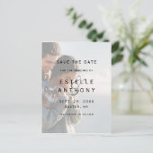 フェード写真アンパサンド結婚式の日付の保存 ポストカード (スタンド正面)