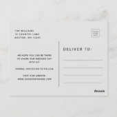 フェード写真アンパサンド結婚式の日付の保存 ポストカード (裏面)