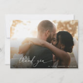 フェード写真スクリプト＆QRコード写真ギャラリー ウェディング サンキューカード (正面)