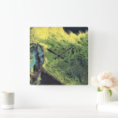 フェード遠くに1抽象芸術クロック スクエア壁時計 (ホーム)